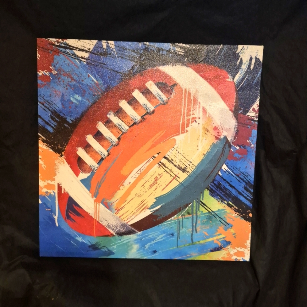 Abstract Football Canvas Art